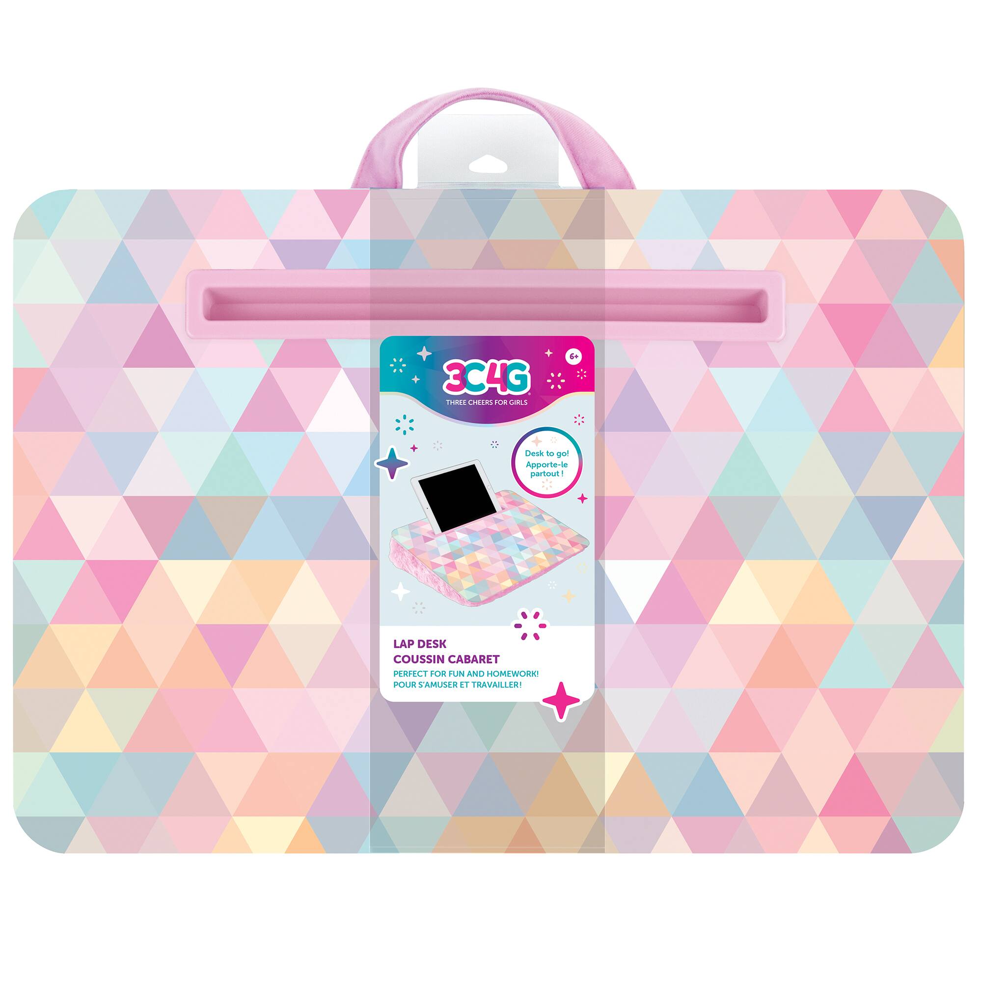 Make It Real™ 3C4G 12" x 17" Triangle Faux Fur Lap Desk